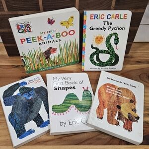 Eric Carle Board Book Bundle Lot Peek A Boo And Shapes Bear Python